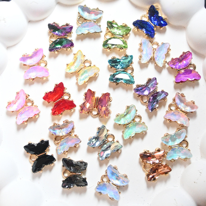 Super Shiny Mocha Iridescent Butterfly Pendant Crystal 3D Pendant DIY Beaded Bracelet Necklace Earring Accessories Charm Super Shiny Mocha Iridescent Butterfly Pendant Crystal 3D Pendant DIY Beaded Bracelet Necklace Earring Accessories Charm