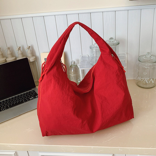 2025 Tot Bag Large Capacity Trendy Casual Shoulder Bag Korean Style Daily Simple Commute Backpack