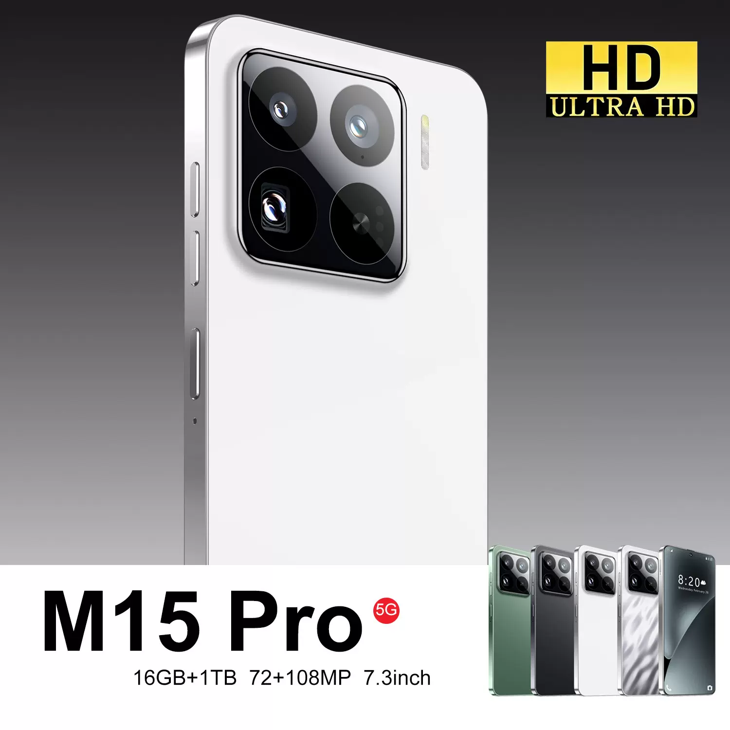 跨境全球专供M15 Pro外贸16+1T安卓手机5G智能手机源头工厂价批发
