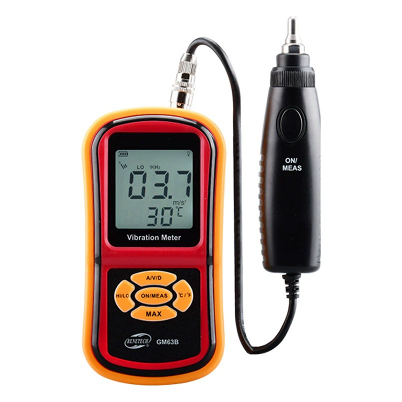 Стандартный интеллект GM63B Профессиональный высокоточный цифровой дисплей сплит-Обнаружение инженерных неисправностей измеритель вибрации поверхности двигателя