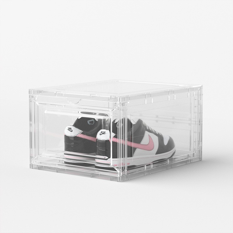 Caja de almacenamiento de zapatos de plástico transparente, caja de zapatos con tapa abatible, organizador de zapatos para el hogar, artefacto de almacenamiento de zapatos para mujer, caja de almacenamiento engrosada