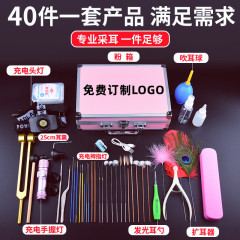 耳かき専門ツールセット、技術者用フェザーのフルセット、耳かき用のさまざまなオプションツール