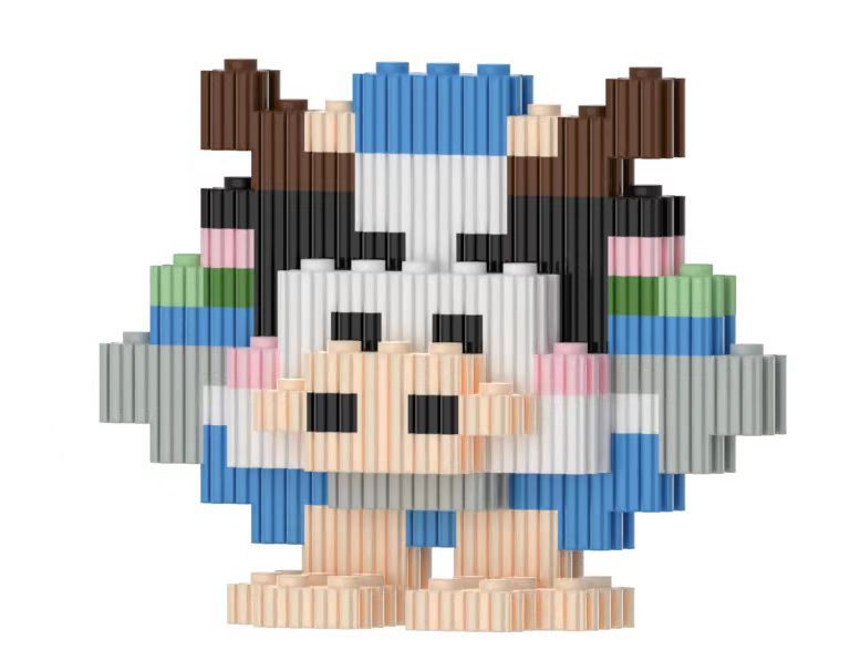 Compatible transfronterizo muñeca de dibujos animados creativos de Lego, pequeñas partículas, juguetes educativos ensamblados, bloques de construcción, regalos para estudiantes al por mayor