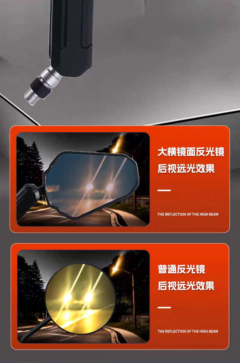 Motorcycle Rearview Mirror Suitable for Kelon Rx Universal Dl250 Off-Road Adv Motorcycle Foldableing Modified Reflector