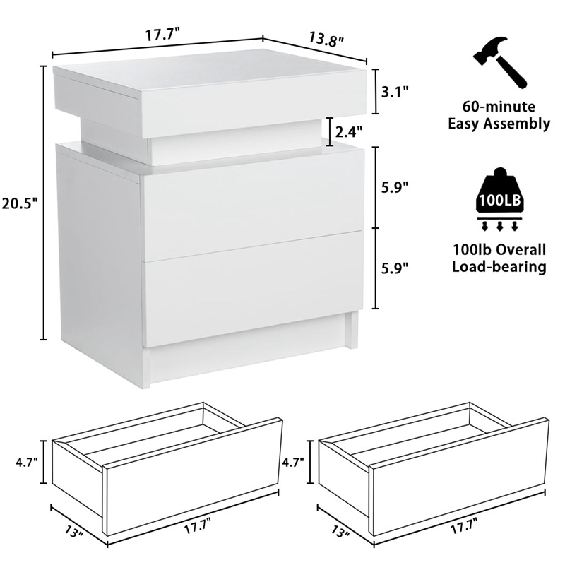 Dormitorio creativo mesita de noche moderno minimalista hogar pequeña mesita de noche con luz sala de estar sofá gabinete lateral