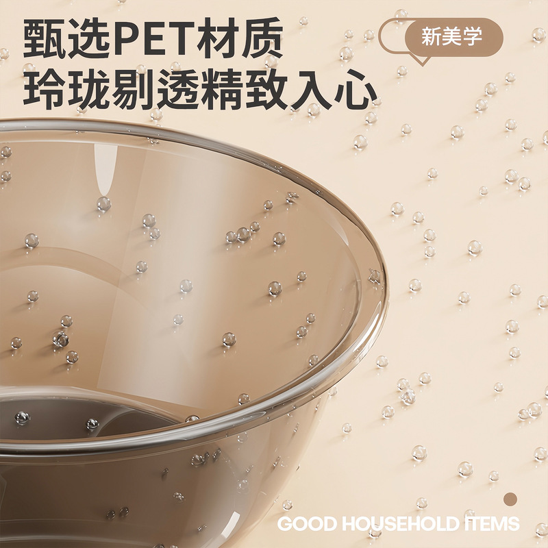 透明加厚洗脸盆家用高颜值卫生间塑料盆洗漱盆子大号洗脚盆宿舍盆|undefined