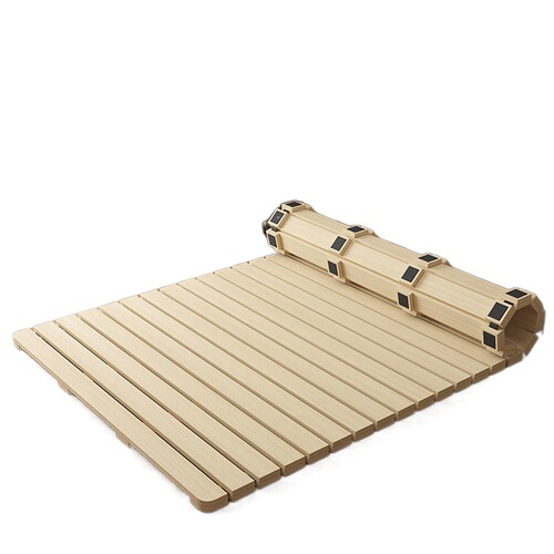 zsr Japanese-style tatami breathable and moisture-proof bed frame rental house floor-standing wooden bed solid wood waist protection hard bed board row