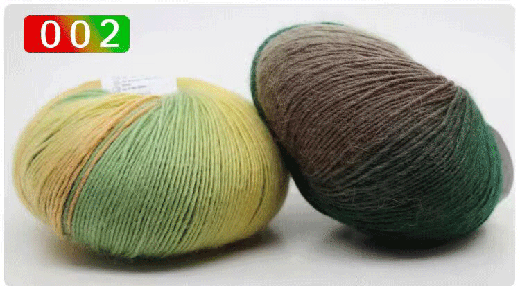 Sección teñido Arco Iris hilo de lana pura color degradado música puntaje medio grueso palo aguja gancho chal sombrero bufanda lana