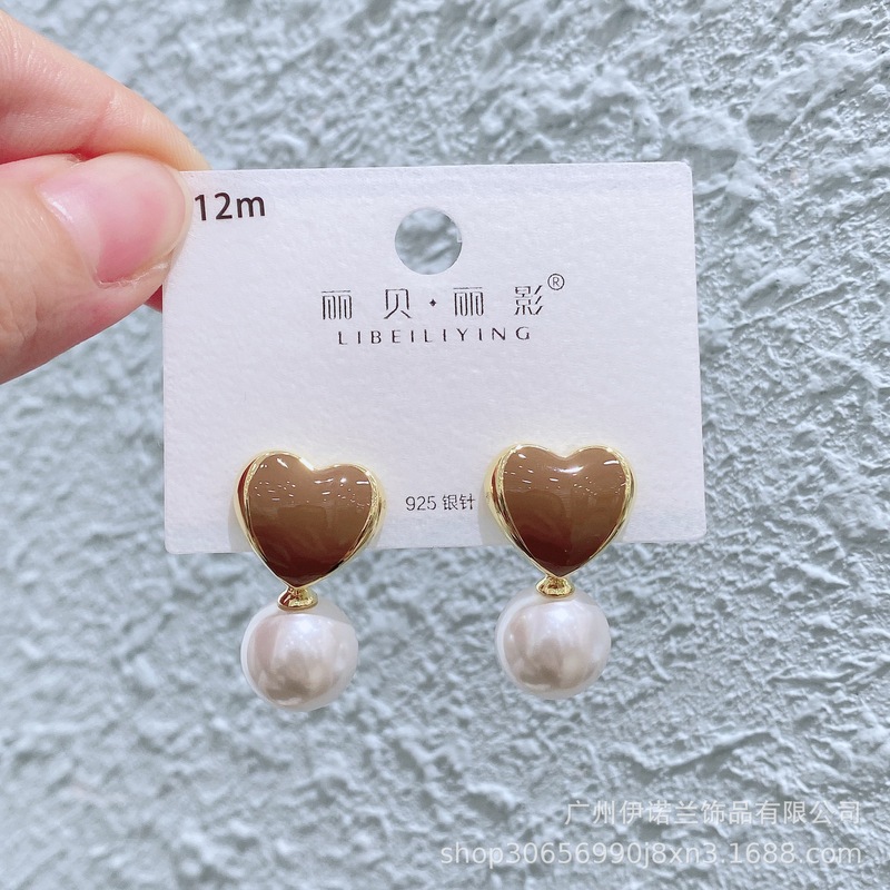 丽银/丽贝丽影甜美可爱闺蜜少女韩版气质滴胶红色蝴蝶结新款耳饰|undefined