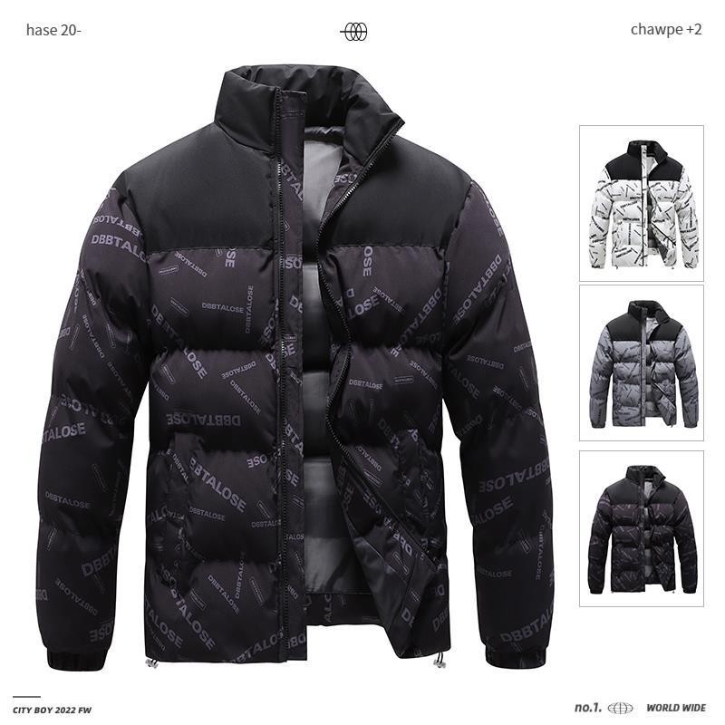 Comercio exterior 2022 nuevo otoño e invierno abrigo de algodón acolchado para hombre abrigo de algodón acolchado casual abrigo de algodón acolchado engrosado para hombre abrigo de pan abrigo de cuello alto