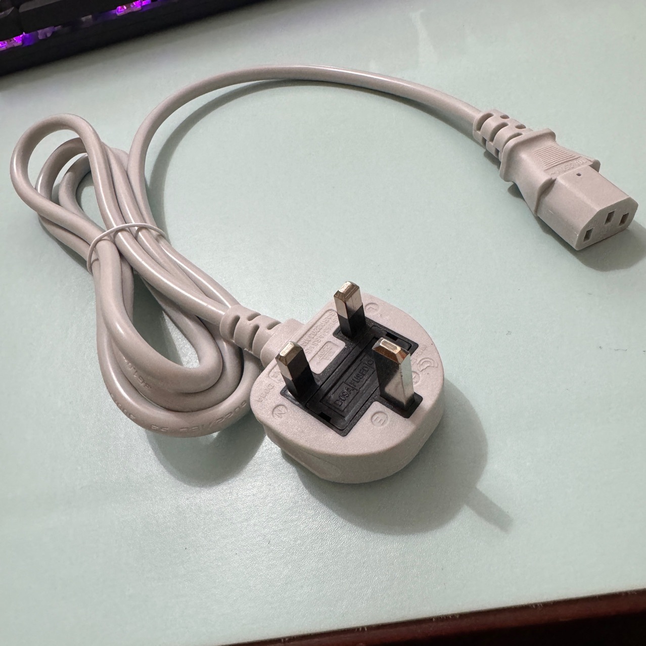 BS认证英规三插英式3芯英标16A左右弯头品字尾C5梅花尾电源插头线