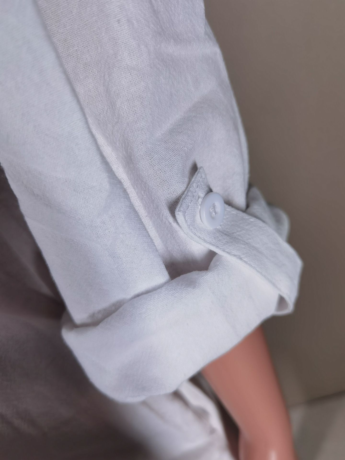 Women Clothing Casual Button Blouse Collar Dress without Belt