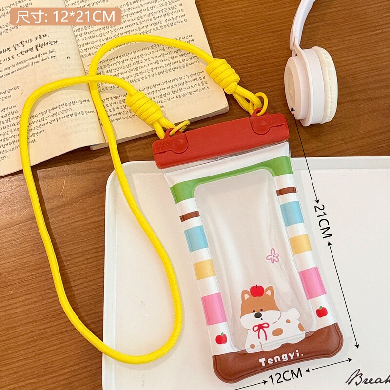 タッチスクリーン携帯電話防水バッグユニバーサル多用途オリジナルかわいいダイビングカバー透明水泳ラフティング携帯電話密封バッグ|undefined