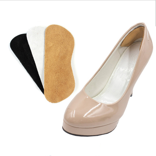 Wholesale genuine cowhide heel stickers, anti-wear foot stickers, high-heeled shoes, sports shoes, men's and women's heel stickers, invisible anti-falling half-size stickers