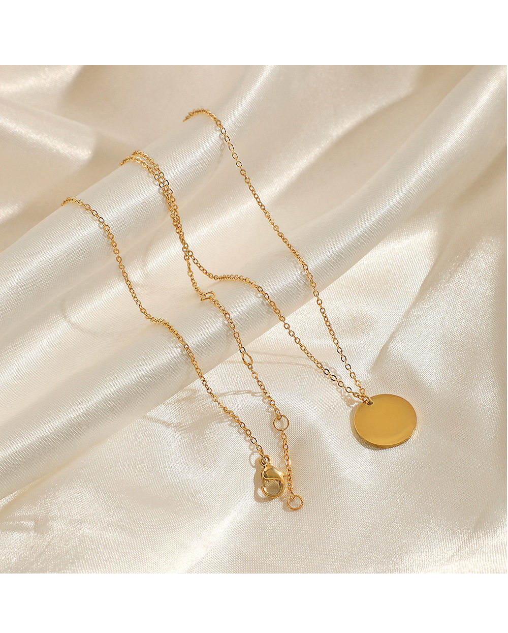 1 Piece Simple Style Geometric Stainless Steel Plating Pendant Necklace_colorza_3