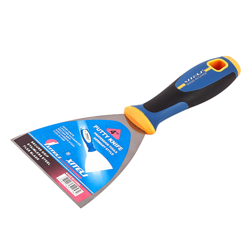 8533 cuchillo de masilla mango de plástico espejo de agarre suave cuchillo de masilla de pulido de acero de alto carbono pala cuchillo de masilla