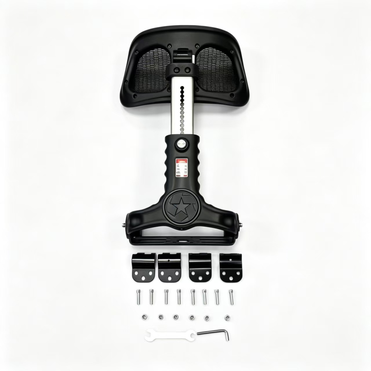 Foldable and retractable backrest for electric vehicles, universal model for Ninebot, Niu, and Tailg, waist-protecting backrest for delivery riders