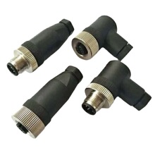 M12航空插頭4針5針8P芯孔公母頭傳感器連接器電纜線插頭防水IP67