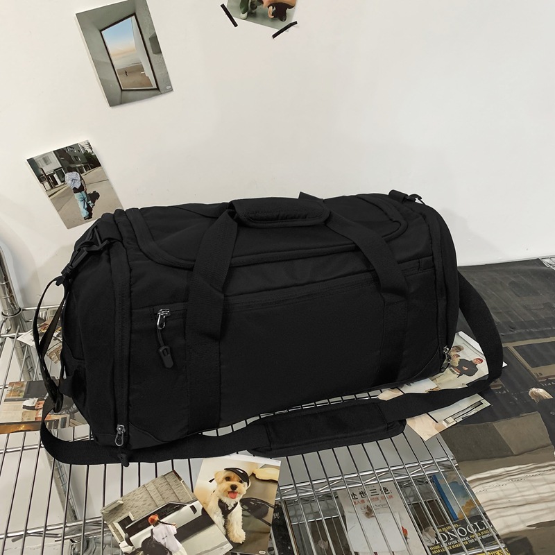 Bolsa de viaje portátil con almacenamiento de zapatos independiente, bolsa deportiva de ocio de gran capacidad para hombres, bolsa de ropa de cama inclinada ligera para mujeres