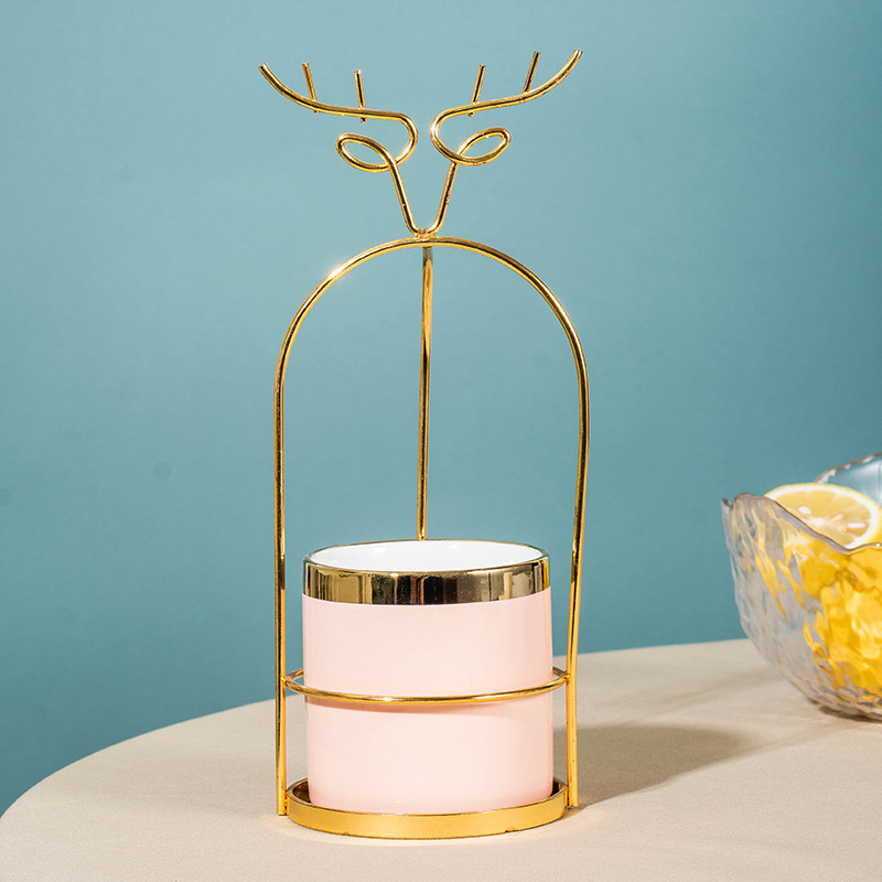 Nórdico luz lujo fruta tenedor cuchara cerámica tarro de almacenamiento traje creativo Luna pastel cuchillo tenedor cuchara de acero inoxidable fruta tenedor hogar