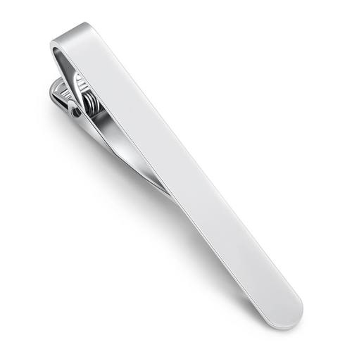 Copper Tie Clip Laser LOGO Men's Silver Gold Tie Clip Brass Engraving Wholesale