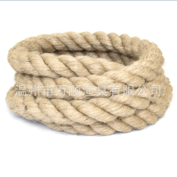 黄麻麻马尼拉/剑麻绳 甩绳 自然色高强度3股麻/马尼拉/剑麻绳