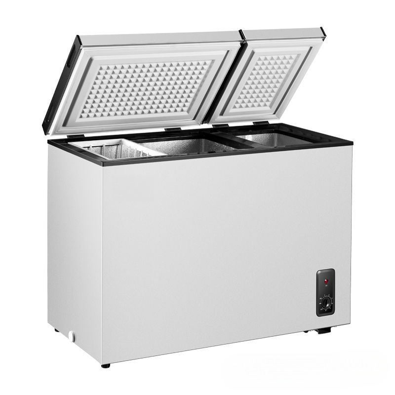 Double-Door Freezer Household Dual-Temperature Freezer Large Capacity Small Commercial Household Freezing and Refrigeration Dual-Purpose First-Class Energy Efficiency