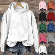 来图一件制作 2025秋冬新款女装欧美跨境外贸时尚连帽长袖女卫衣