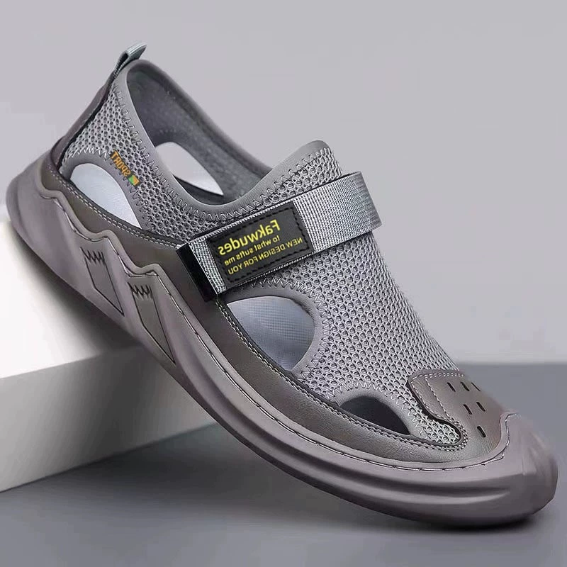 Fashionable trend sandals, sports mesh breathable beach footwear for leisure, shoes, wholesale, soft sole