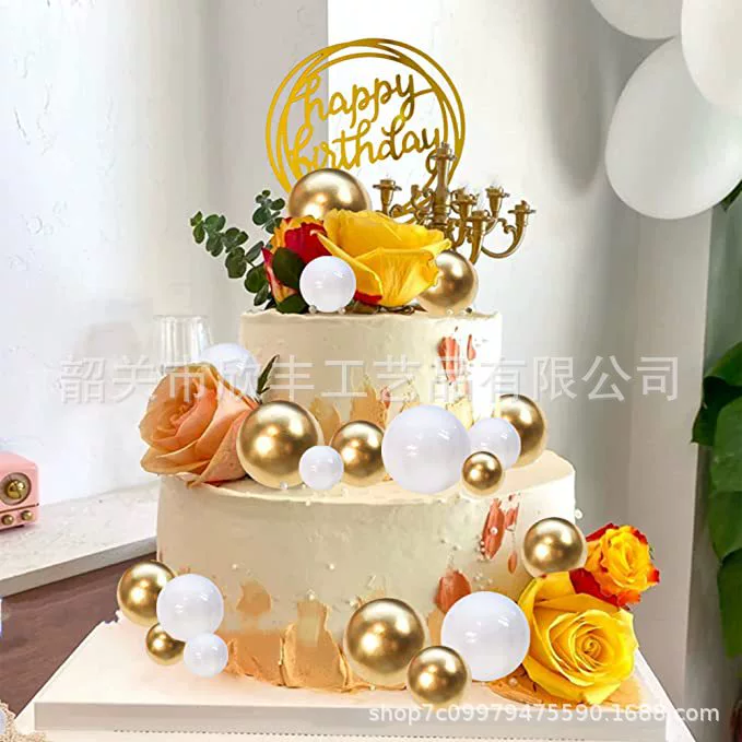 Двухцветная карта 26 цветов смешанный размер Bubble Ball украшение торта открытка украшение для торта на день рождения костюм