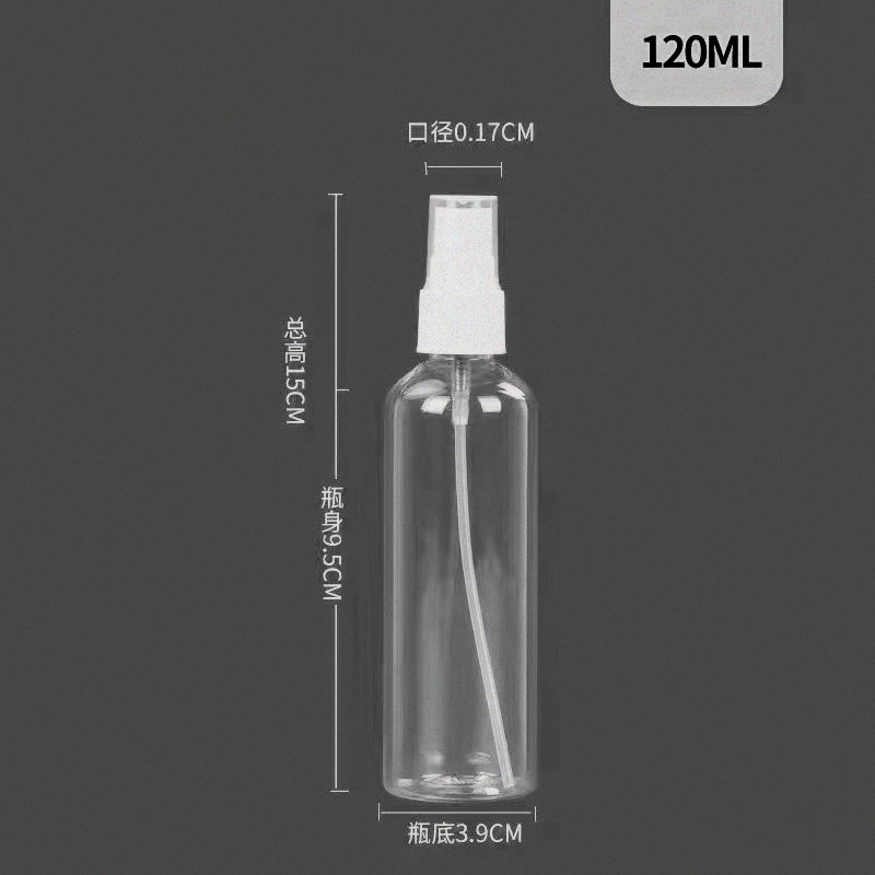 Fabricante 30ml50ml100ml botella de spray pequeña botella de spray botella de plástico transparente alcohol perfume mascota sub-botella