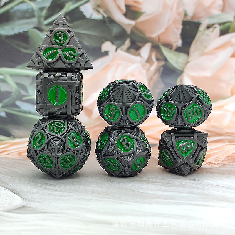 Nuevo metal sólido dados cthulu corriendo grupo COC dragón y mazmorras DND poliedro digital dados trpg