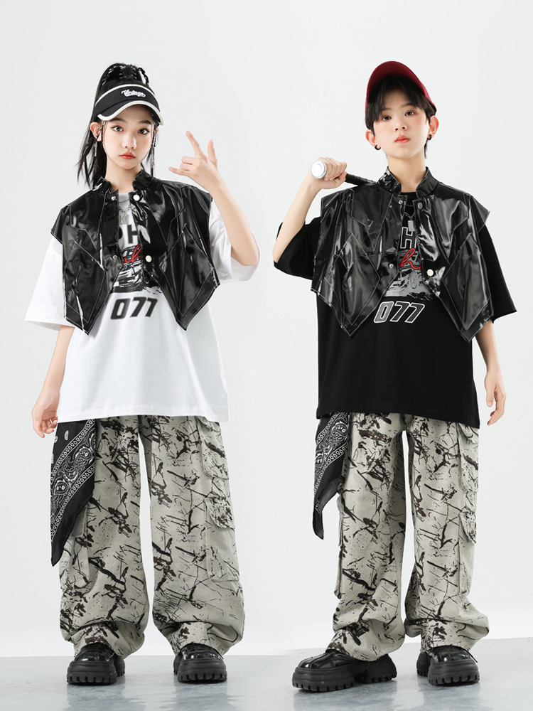 少儿六一街舞嘻哈演出服儿 童夏季hiphop走秀架子鼓爵士舞表演服