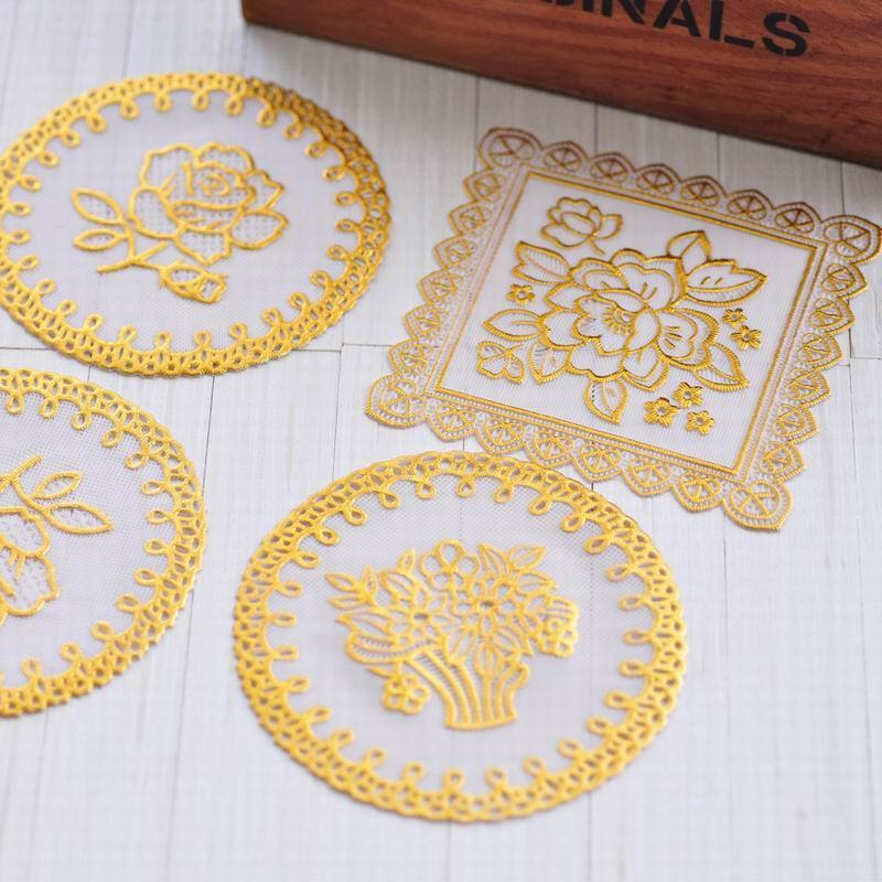 烫金pvc餐垫 欧式镂空隔热垫 烟灰缸防烫杯垫  盘垫桌垫餐桌布