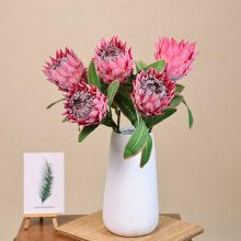 欧式高仿真植绒帝王花北欧风高档室内家居装饰婚礼造景厂家批发