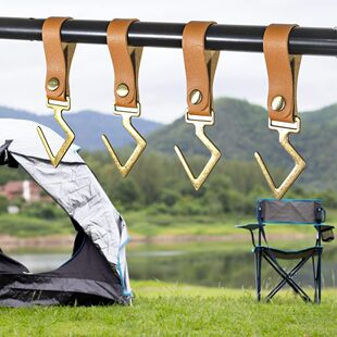 Spot Retro Style Metal Hook Camping Outdoor Coat Leather Hook Home Daily Hanging Rope Hook