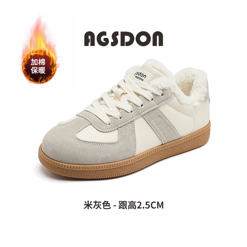 Augu Shi Deng zapatos blancos para mujeres 2026 nuevos zapatos de skate casuales de primavera retro con falda zapatos de entrenamiento