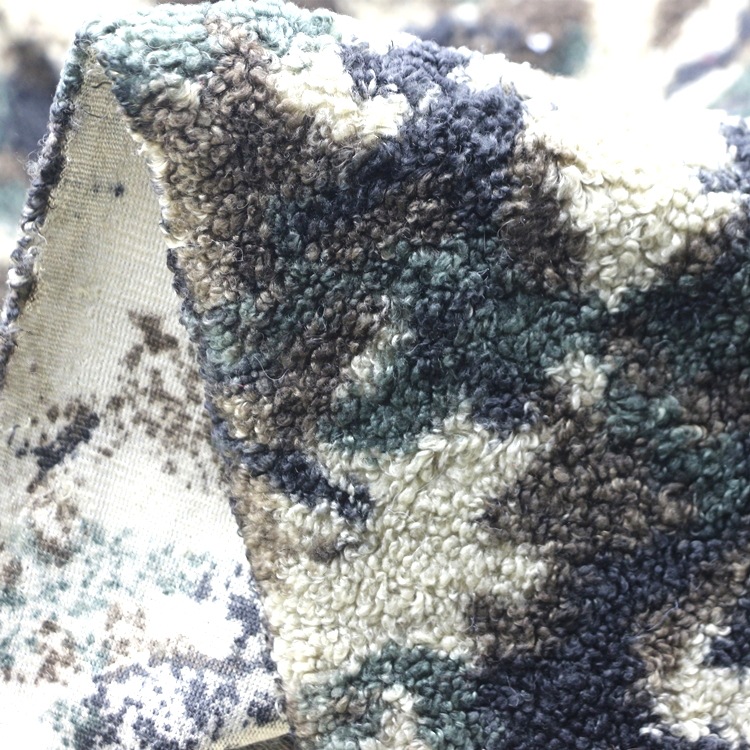 迷彩印花土耳其绒滚束绒羊羔羊圈绒阿尔泰迪绒仿羊绒布面料植绒布