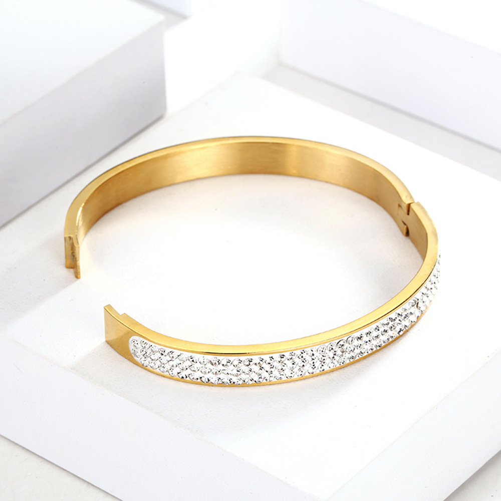 Jewelry & Accessories spot bracelet titanium steel zircon bayonet bracelet fashion 520 couple bracelet_voghion.com