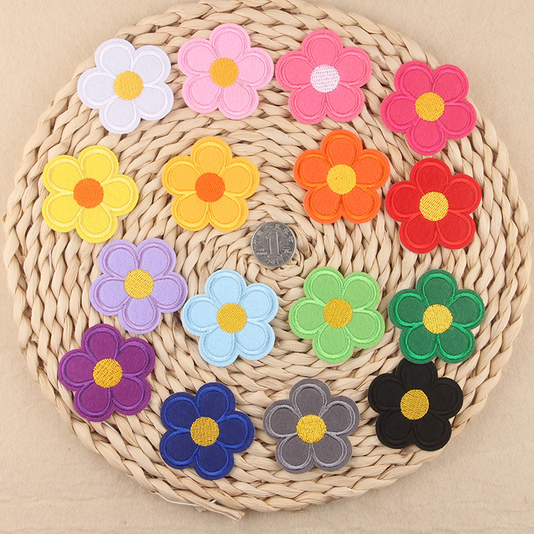 Cloth Patches Flower Strap Front Glue Patches Hole Decoration DIY Material Clothing Accessories Felt Cloth Flower Sewing/Ironing