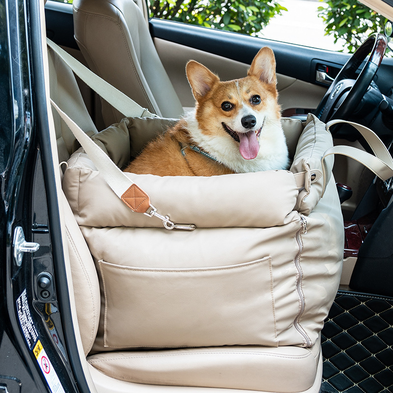 新しい既製の車用犬小屋、車用ペットマット、車用安全シート、取り外し可能で洗えるレザーペット小屋|undefined