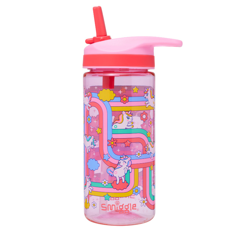 Australia smiggle silicona boca de paja tetera de agua de los estudiantes de la escuela primaria taza de agua para niños taza de mano