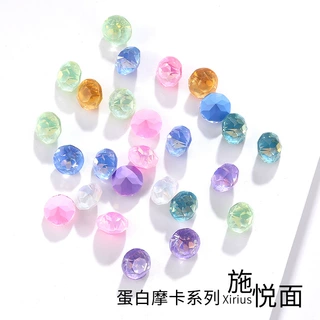 跨境爆款圆形蛋白摩卡系列精美手机壳包包服装手工配件施悦面水钻