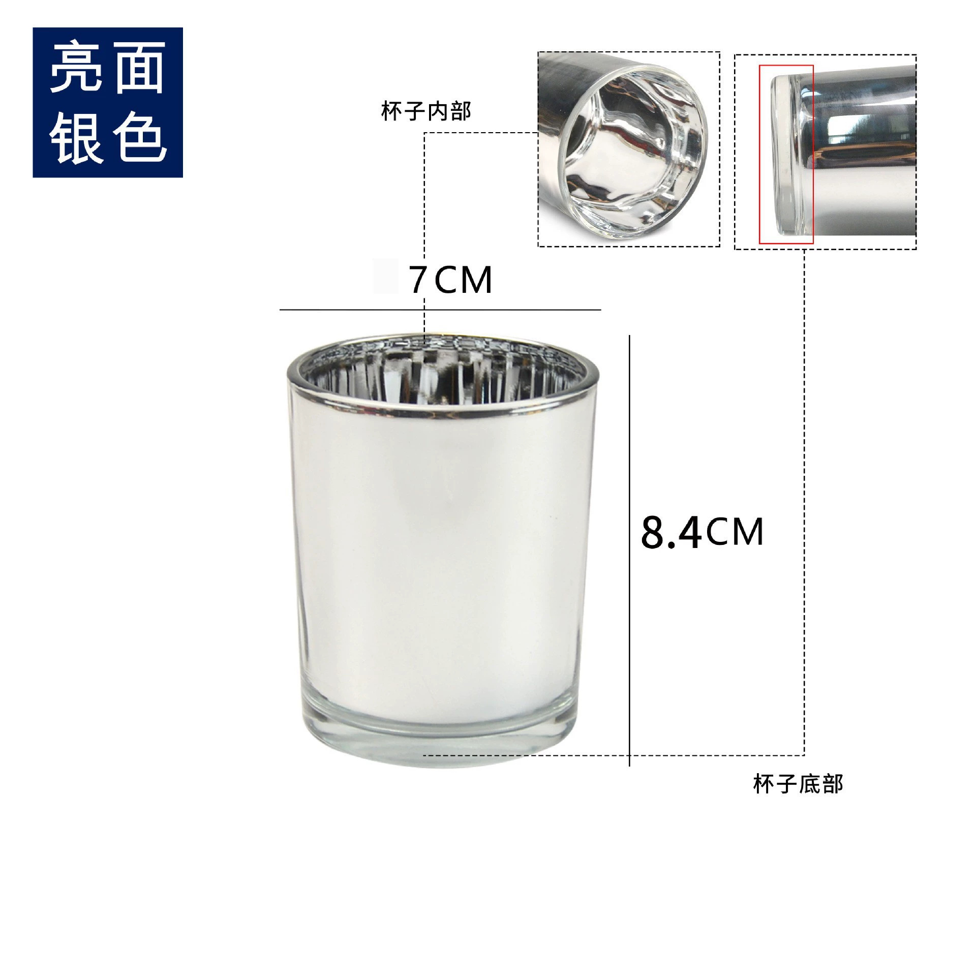 Venta al por mayor simple vidrio esmerilado Copa hogar creativo decoración aromaterapia candelabro diy transparente fragancia vela tarro