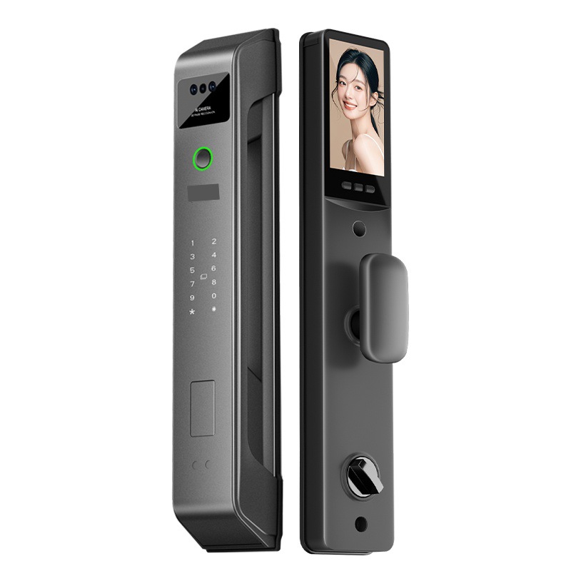 Palm Vein 3D Facial Recognition Smart Door Lock Password Lock Fingerprint Lock Intercom Smart Lock Monitoring Cross-Border Manufacturer