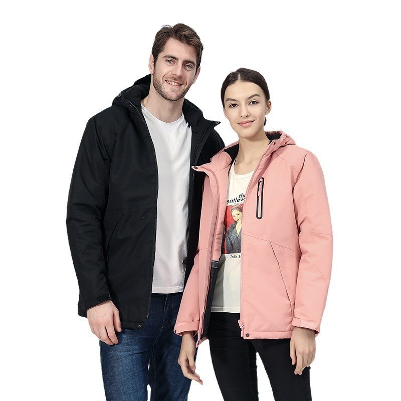 Carregamento USB aquecimento externo masculino inteligente impermeável quente casal jaqueta, cycg esqui terno, moderno_voghion.com