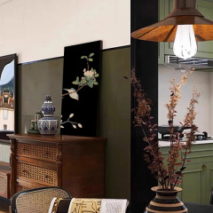 Ancient Chinese style floral and bird decorative painting with auspicious meanings, ideal for hanging on the entrance of a new Chinese-style study room, high-end wall art that brings joy to the eyes.