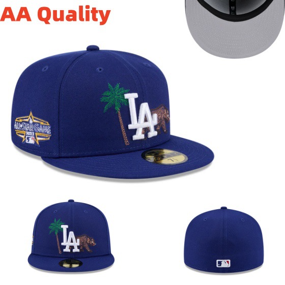 Sombreros de béisbol SOX completamente cerrados y no ajustables transfronterizos, a hombres y mujeres les gusta usar sombreros de ala plana de los Dodgers