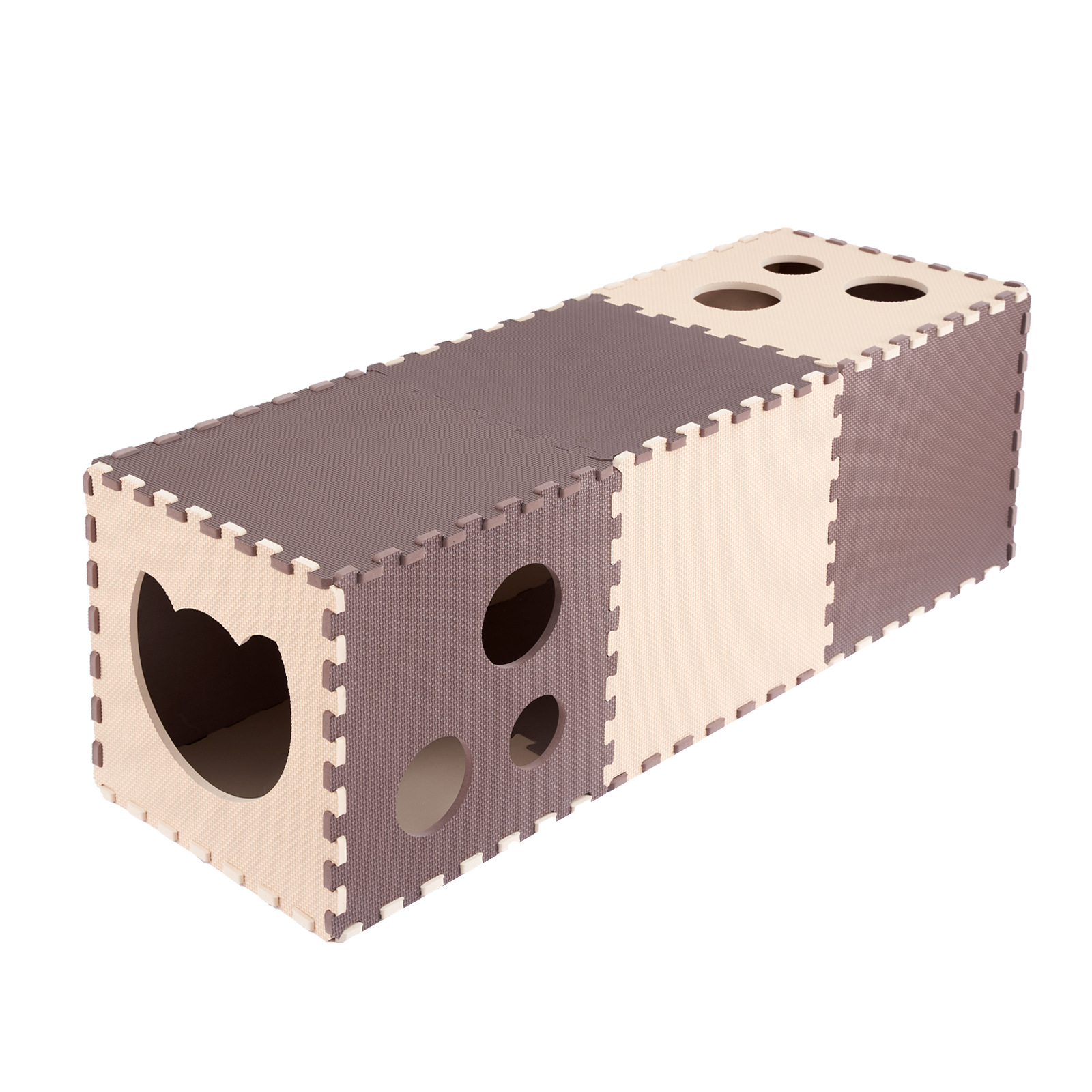 猫隧道猫窝四季日系猫通道可折叠猫咪玩具隧道滚地龙EVA拼装隧道