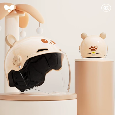 Yinglan Small Size Helmet, New Motosiklet kaskı (dəbilqə) - 3c-cat-apricot-hd-long-mirror-class-a-new-national-standard-one-size